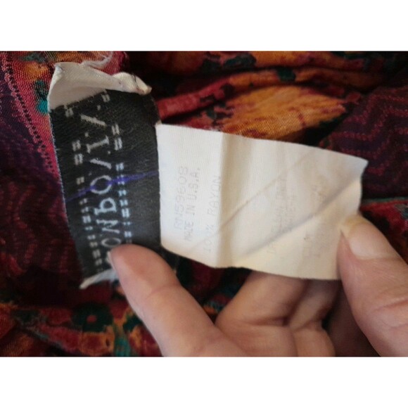 Vintage Componix Size 8 Ankle Length Dress With Longated Straps Orange Hues. B57 - Picture 6 of 6